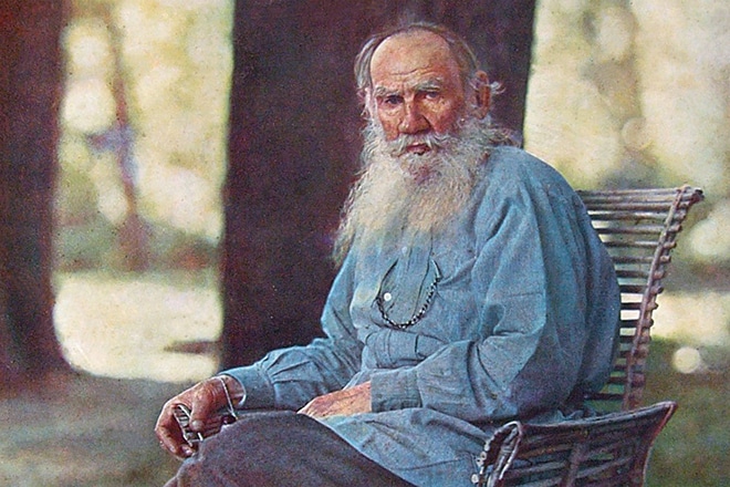 Писатель Лев Толстой в старости